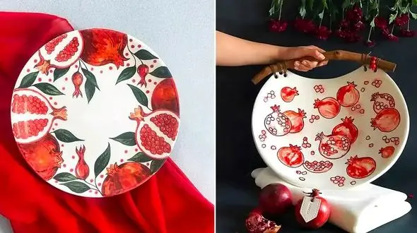 ظروف سنتی با طرح انار؛ 15 مدل جذاب برای خانه های ایرانی شیک