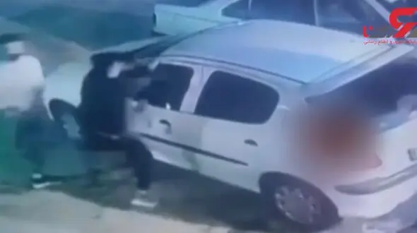 فیلم سرقت از پژو 206 در چند ثانیه! / در ماشین را خم کردند
