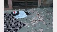عکس جسد مرد میبدی بعد از سقوط مرگبار