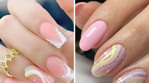 ناخن انتزاعی پاستیلی؛ 15 طرح محبوب برای طراحی مد روز