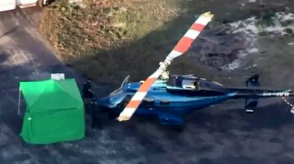 مرگ وحشتناک یک مرد بر اثر برخورد با بال هلی کوپتر+ عکس