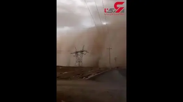 طوفان شن در یزد / هم اکنون + فیلم