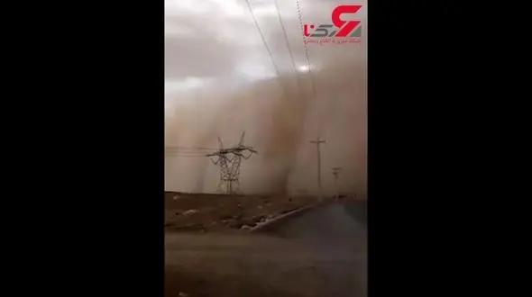 طوفان شن در یزد / هم اکنون + فیلم