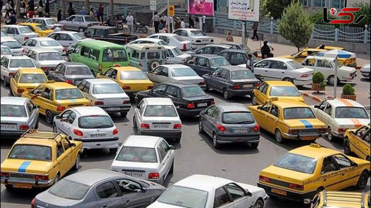 ترافیک سنگین تهران در روز بارانی 