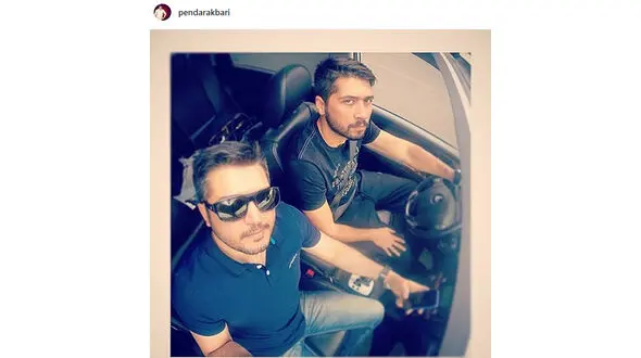 ماشین سواری لاکچری بازیگر «فاصله‌ها» با برادرش +عکس