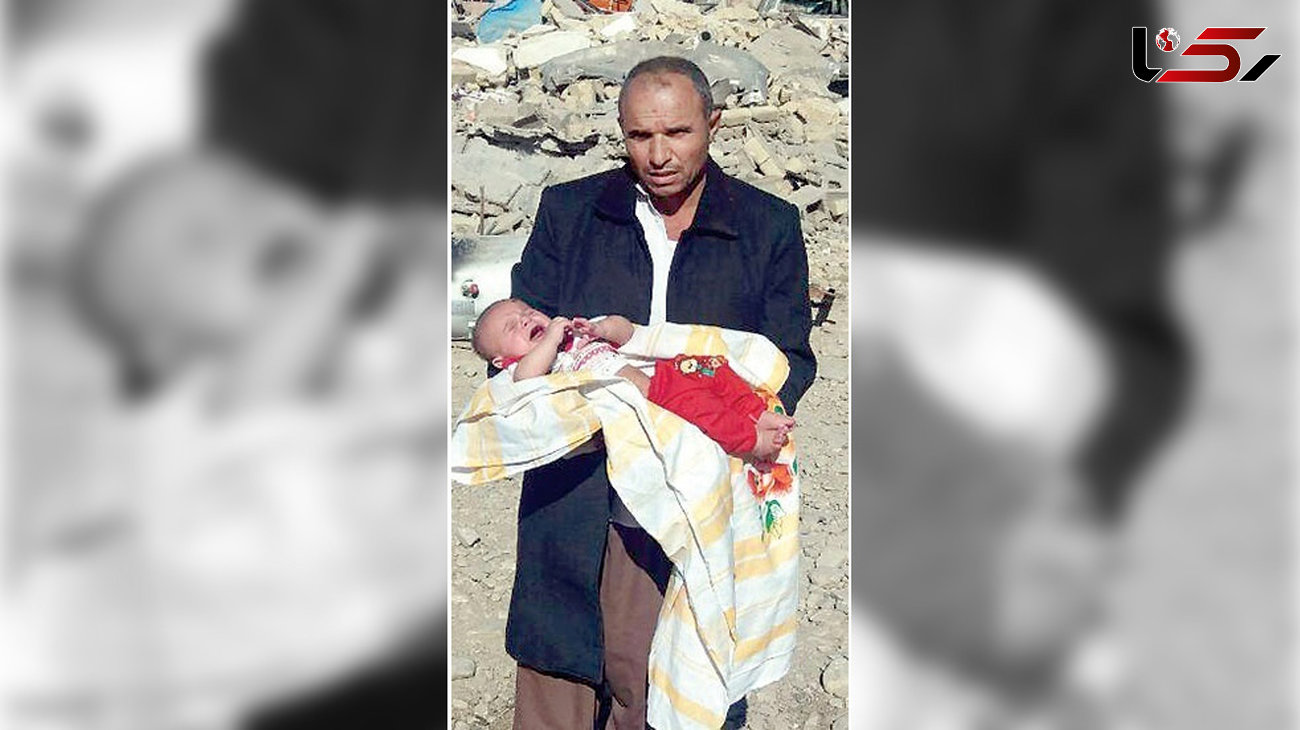 مادری برای دختر سه‌ماهه‌اش در زلزله جان داد + عکس