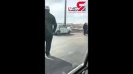 فیلم لحظه تصادف زنجیره ای در تبریز / همه ماشین ها له شدند