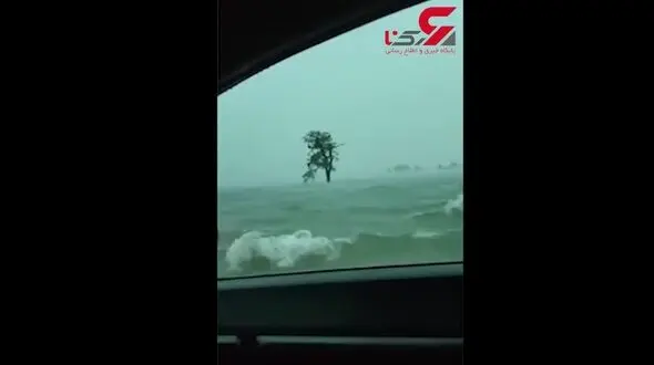 تبدیل شدن جاده‌های تگزاس به دریاچه! + فیلم 