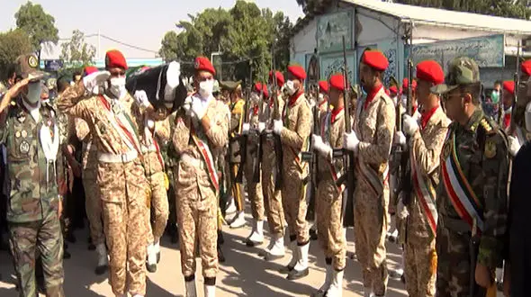 تشییع پیکر امیر سرتیب دوم جانباز عبدالحمید امیری در کرمانشاه