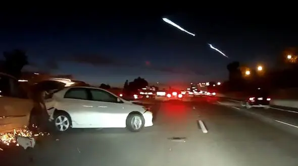 تماشای موشک فالکون 9 برای راننده ها گران تمام شد! +فیلم