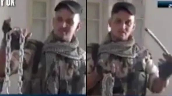 شکنجه زنان آرایش کرده با زنجیر و لوله توسط پلیس داعش+ عکس