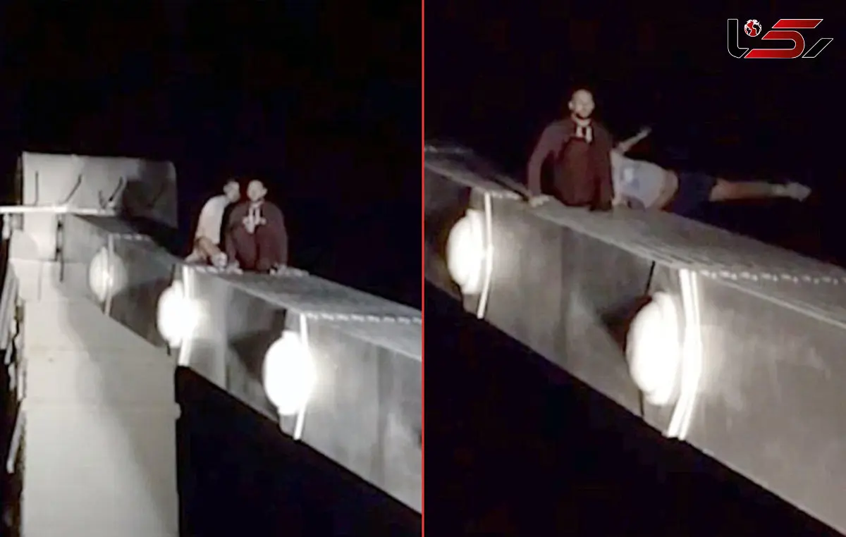 فیلم لحظه سقوط یک جوان از پل / قرار بود این جوان بمیرد اما... + عکس