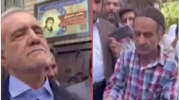 پیرمرد جانباز زباله‌گرد این چنین یقه پزشکیان را گرفت؛ خاتمی به ما دروغ گفت، احمدی‌نژاد به ما دروغ گفت، روحانی به ما دروغ گفت؛ دنیا دارِ مکافاته + ویدیو