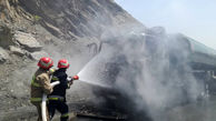 آتش‌سوزی خودروی کشنده در مسیر زاهدان به نصرت‌آباد خاموش شد