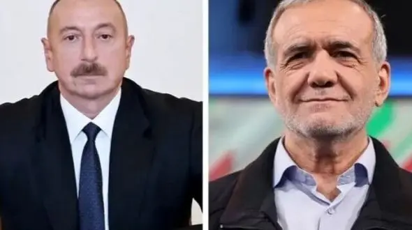 فیلم / پزشکیان به الهام علی اف : باریشدیز ....یاخچی الدیز .../ ترجمه : آشتی کردید ... خوب کاری کردید ...