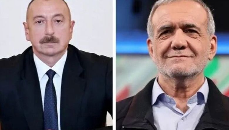 فیلم / پزشکیان به الهام علی اف : باریشدیز ....یاخچی الدیز .../ ترجمه : آشتی کردید ... خوب کاری کردید ...