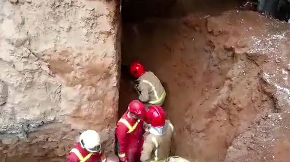 ریزش آوار مرگ در یافت آباد تهران + فیلم و عکس