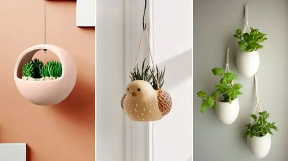 مدل‌ های گلدان آویز مینیمال که هر خانه‌ ای را شیک‌ تر می‌ کند + عکس