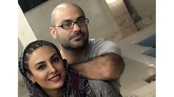 فیام شرم حدیثه تهرانی از بی ادبی شوهرش وسط لایو ! / خانم بازیگر خجالت کشید !