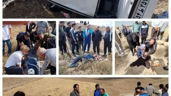 نجات معجزه آسای 3 زن و مرد از خودروی مچاله شده / ماموران پلیس فرشته نجات شدند + عکس