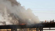 گرما، پل تاریخی اهواز  را به آتش کشید+ عکس