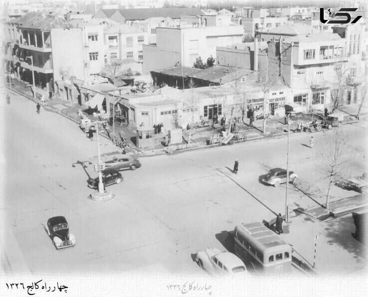 عکس عجیب چهارراه کالج تهران در سال ۱۳۲۶ 