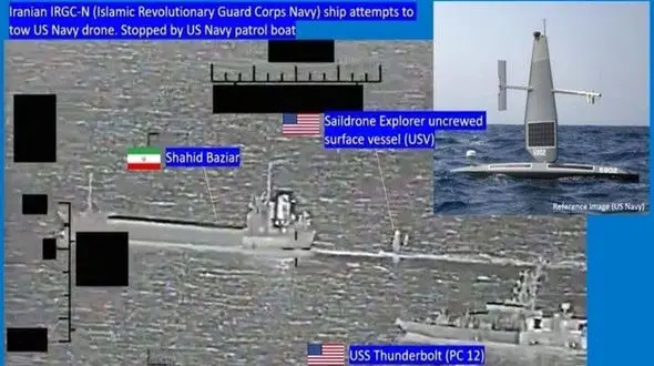 جزئیات توقیف و رهاسازی شناور بی سرنشین آمریکایی توسط نیروی دریایی سپاه 