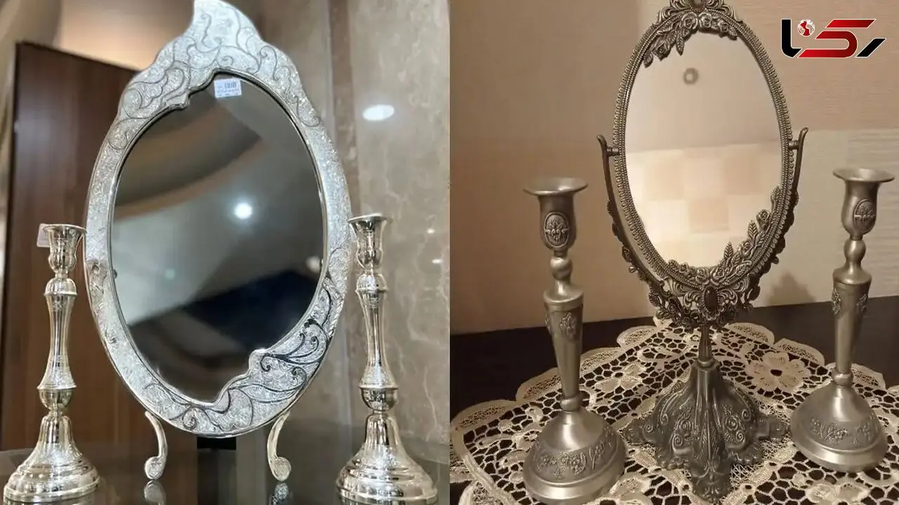 زیباترین مدل‌ های آینه شمعدان نقره + انتخابی لوکس و شیک