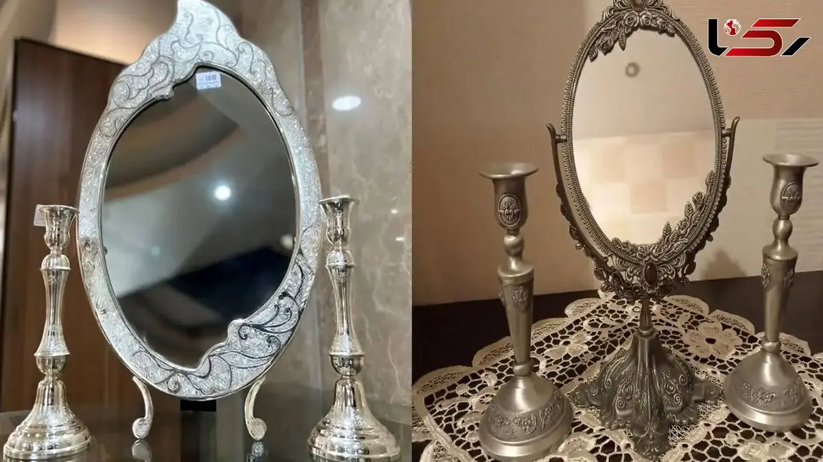 زیباترین مدل‌ های آینه شمعدان نقره + انتخابی لوکس و شیک