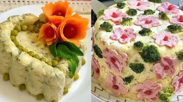 چگونه سالاد الویه را به زیباترین شکل ممکن تزئین کنیم؟