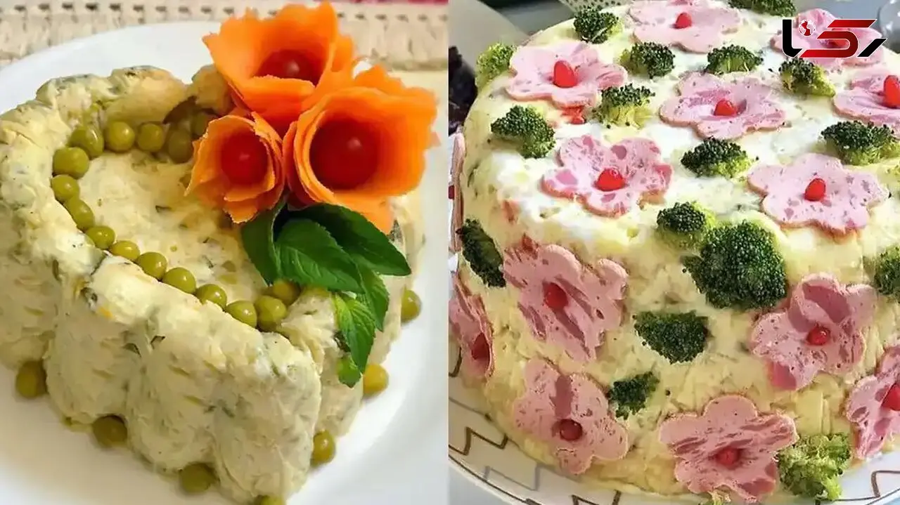 چگونه سالاد الویه را به زیباترین شکل ممکن تزئین کنیم؟