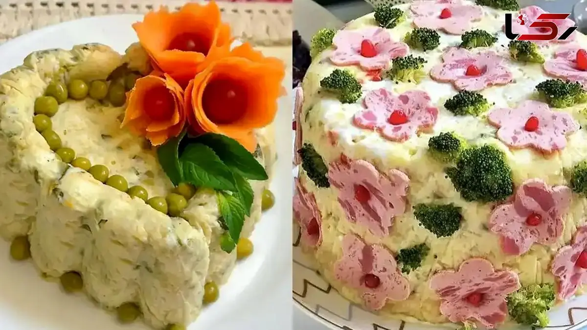 چگونه سالاد الویه را به زیباترین شکل ممکن تزئین کنیم؟