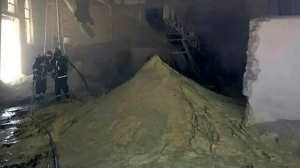 حریق و انفجار در کارخانه تولید کود ارگانیک سمنان