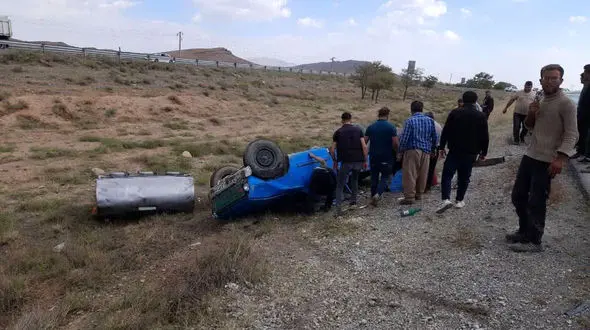 واژگونی خودرو در محور سلماس - تسوج + جزئیات