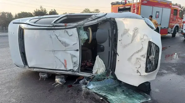 واژگونی تیبا در محور داران ۵ مصدوم برجا گذاشت 