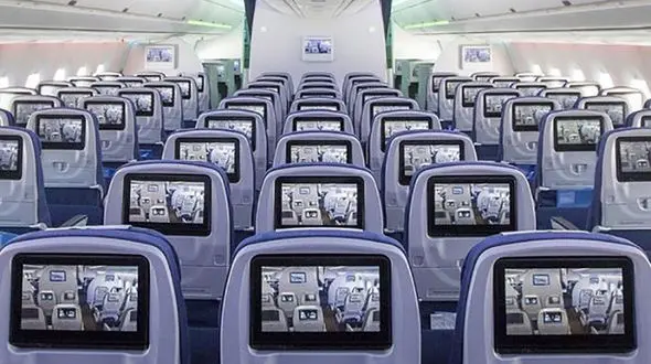 مانیتور پشت صندلی هواپیماها در حال برچیده شدن