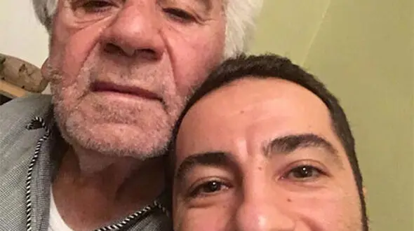 سلفی نوید محمدزاده و پدرش