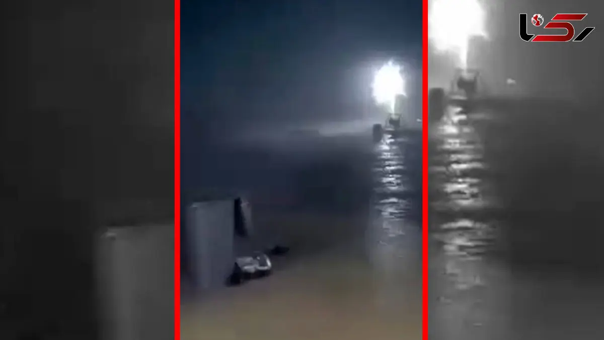 فیلم بارندگی شدید در صحرای سماوه عراق