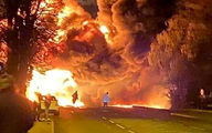 Huge Fireball Engulfs Street As Chemical Truck Explodes in Cambridgeshire 