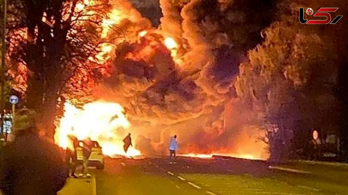 Huge Fireball Engulfs Street As Chemical Truck Explodes in Cambridgeshire 