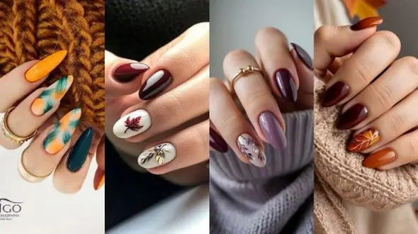 ایده‌ های جذاب ناخن پاییزی / طراحی ناخن شیک و ترند پاییز