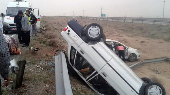 واژگونی مرگبار پراید در تربت حیدریه