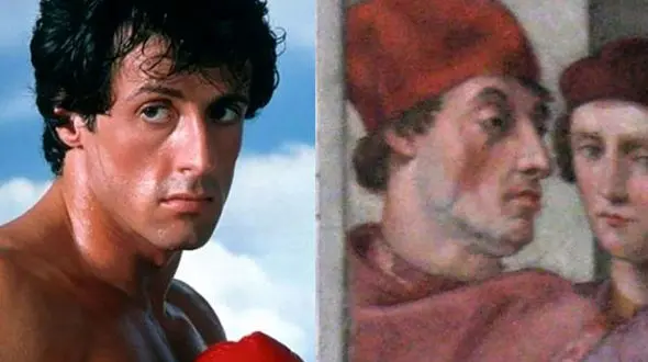 شباهت عجیب سیلوستر استالونه با یک نقاشی معروف 500 سال پیش+عکس