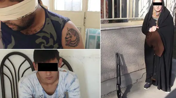 قدرت‌نمایی خیابانی زن شرور با تفنگ وینچسترو نوچه‌هایش + عکس