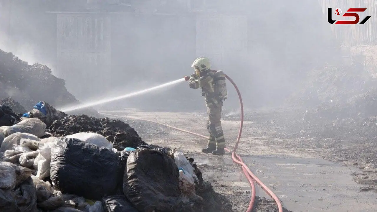 آتش سوزی انبار واقع در جاده ورامین + عکس 