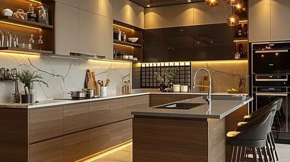 طراحی کابینت شیک و مدرن برای دکوراسیون منحصر به فرد آشپزخانه شما
