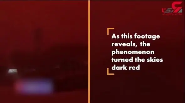  آسمان این کشور قرمز شد + فیلم دلهره آور
