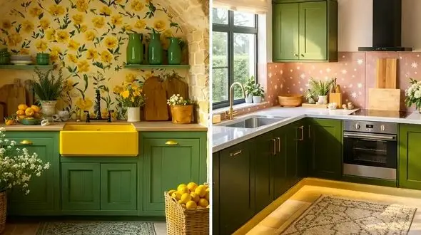 چگونه با آشپزخانه نئوکلاسیک خوش رنگ، دکوراسیونی مدرن بسازیم؟ + 15 ایده