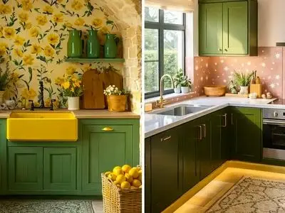 چگونه با آشپزخانه نئوکلاسیک خوش رنگ، دکوراسیونی مدرن بسازیم؟ + 15 ایده