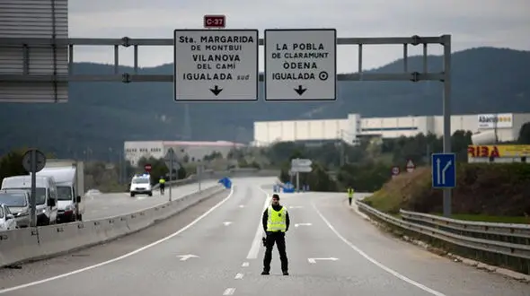 خلوتی بی‌سابقه‌ خیابان های شهر بارسلون + فیلم